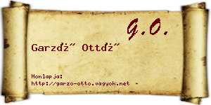 Garzó Ottó névjegykártya
